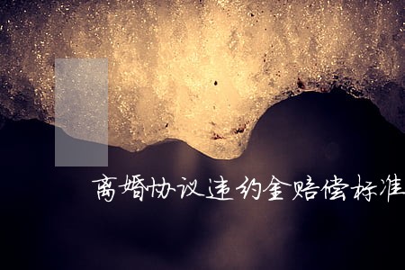 离婚协议违约金赔偿标准是多少 离婚协议违约金赔偿标准是多少