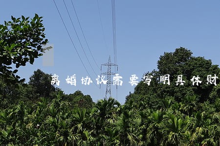 离婚协议需要写明具体财产吗 离婚协议需要写明具体财产吗