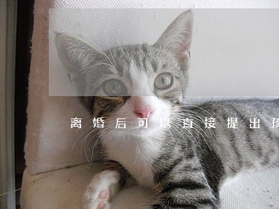 离婚后可以直接提出孩子抚养权 离婚后可以直接提出孩子抚养权