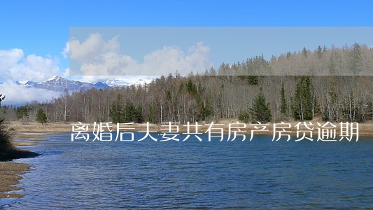 离婚后夫妻共有房产房贷逾期 离婚后夫妻共有房产房贷逾期
