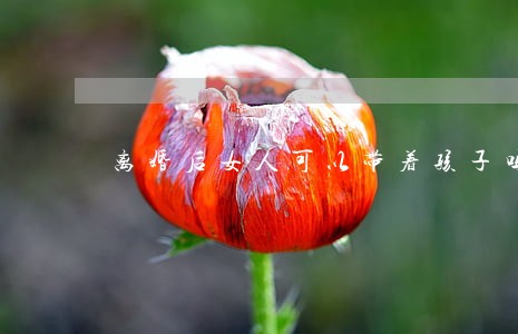 离婚后女人可以带着孩子吗 离婚后女人可以带着孩子吗