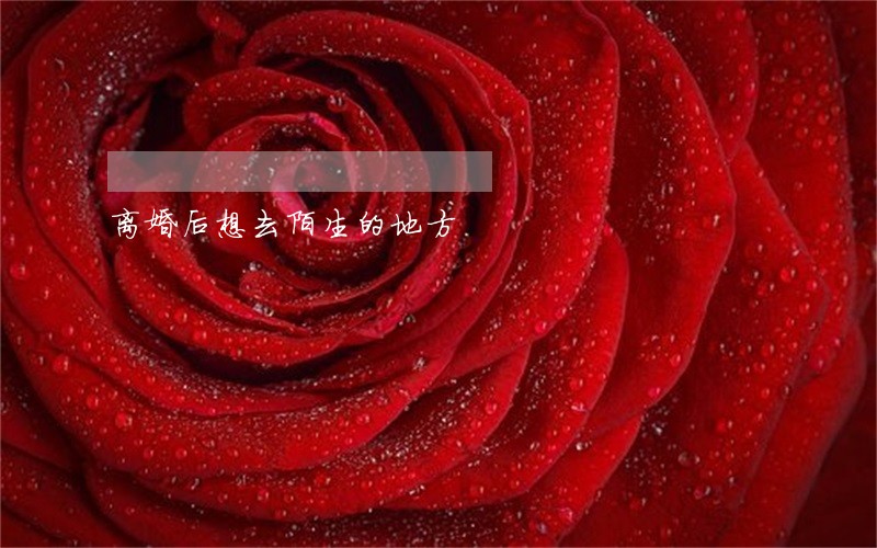 离婚后想去陌生的地方 离婚后想去陌生的地方