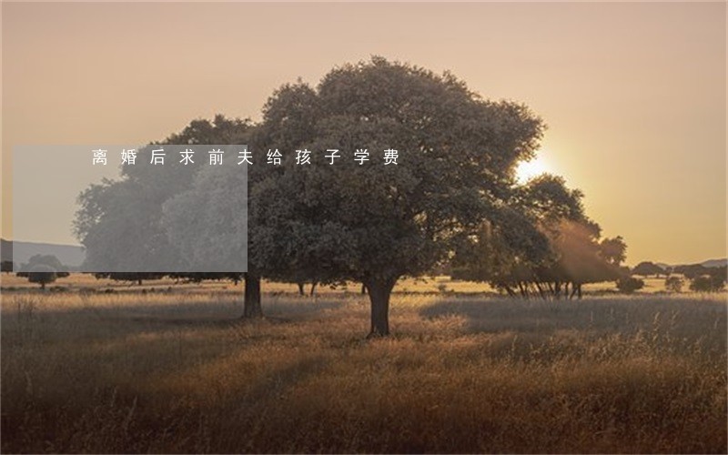 离婚后求前夫给孩子学费