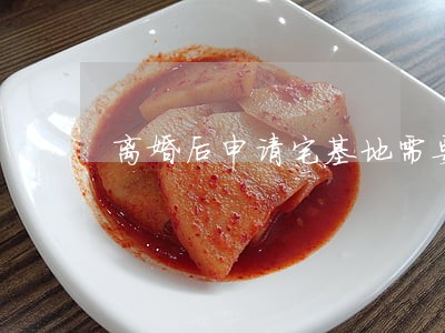 离婚后申请宅基地需要分户吗 离婚后申请宅基地需要分户吗