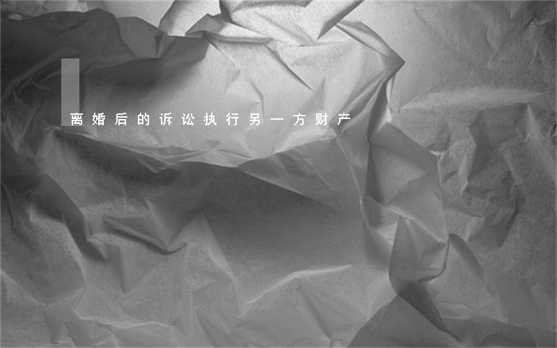 离婚后的诉讼执行另一方财产 离婚后的诉讼执行另一方财产