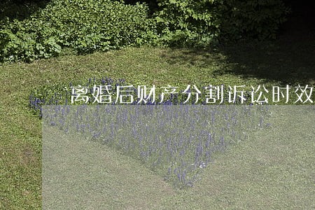 离婚后财产分割诉讼时效吗是多久 离婚后财产分割诉讼时效吗是多久
