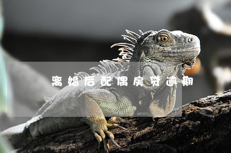 离婚后配偶房贷逾期 离婚后配偶房贷逾期