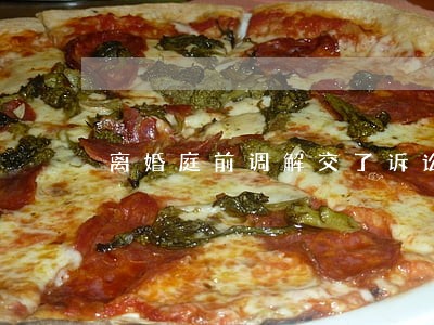离婚庭前调解交了诉讼费 离婚庭前调解交了诉讼费