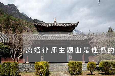 离婚律师主题曲是谁唱的 离婚律师主题曲是谁唱的