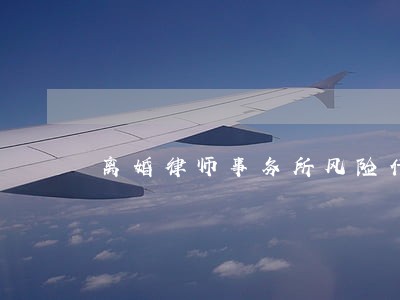 离婚律师事务所风险代理 离婚律师事务所风险代理