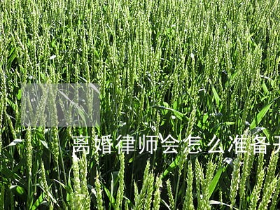 离婚律师会怎么准备开庭 离婚律师会怎么准备开庭