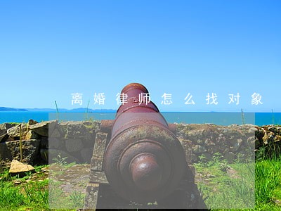 离婚律师怎么找对象 离婚律师怎么找对象