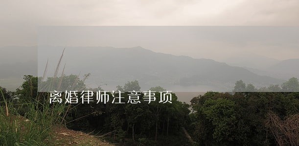 离婚律师注意事项 离婚律师注意事项