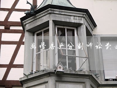 离婚房产分割诉讼费由谁出 离婚房产分割诉讼费由谁出
