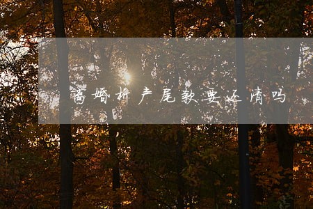 离婚析产尾款要还清吗 离婚析产尾款要还清吗