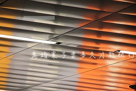 离婚案子要多久才能执行
