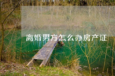 离婚男方怎么办房产证 离婚男方怎么办房产证