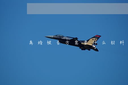 离婚被告方需要什么材料