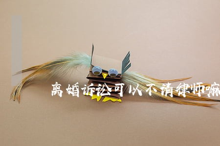 离婚诉讼可以不请律师嘛