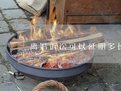 离婚诉讼可以延期多长时间 离婚诉讼可以延期多长时间