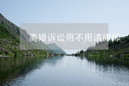 离婚诉讼用不用请律师 离婚诉讼用不用请律师