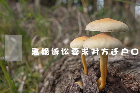离婚诉讼要求对方迁户口