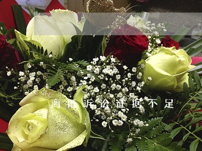 离婚诉讼证据不足