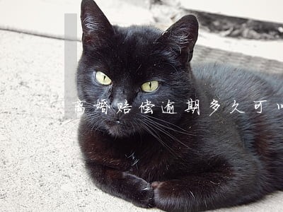 离婚赔偿逾期多久可以上诉 离婚赔偿逾期多久可以上诉