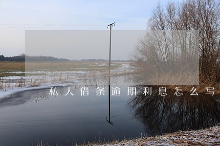 私人借条逾期利息怎么写 私人借条逾期利息怎么写