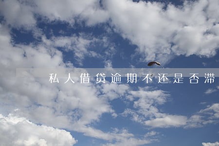 私人借贷逾期不还是否滞纳金 私人借贷逾期不还是否滞纳金