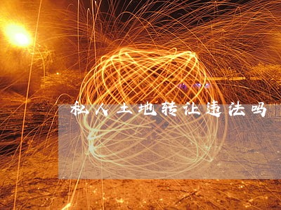 私人土地转让违法吗 私人土地转让违法吗