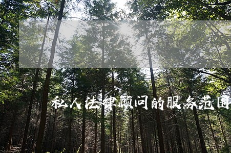 私人法律顾问的服务范围 私人法律顾问的服务范围