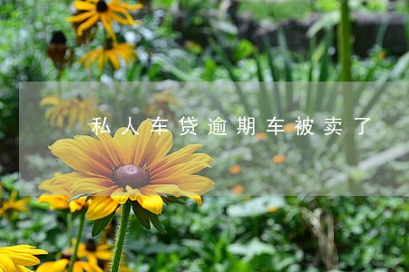 私人车贷逾期车被卖了 私人车贷逾期车被卖了