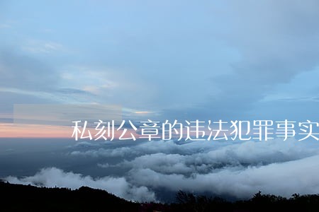 私刻公章的违法犯罪事实