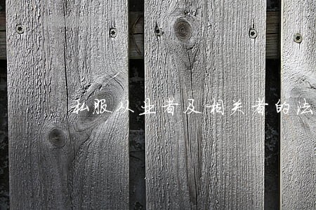 私服从业者及相关者的法律责任 私服从业者及相关者的法律责任