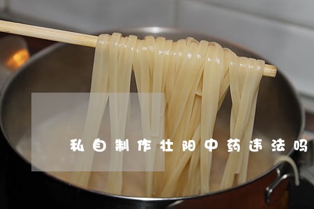 私自制作壮阳中药违法吗