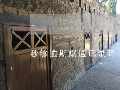 秒够逾期爆通讯录吗 秒够逾期爆通讯录吗