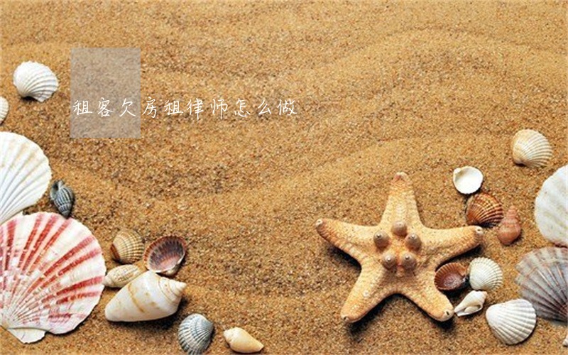 租客欠房租律师怎么做 租客欠房租律师怎么做