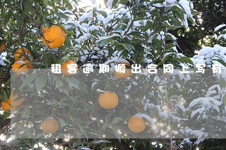租客逾期搬出合同上写有滞纳金 租客逾期搬出合同上写有滞纳金