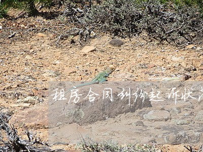 租房合同纠纷起诉状范本 租房合同纠纷起诉状范本