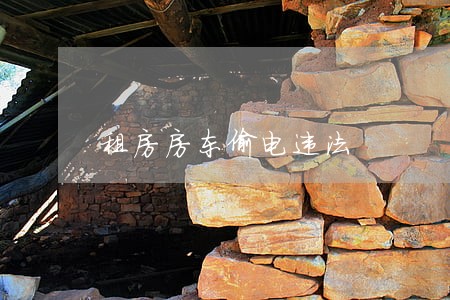 租房房东偷电违法