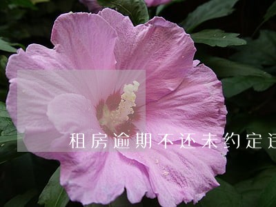 租房逾期不还未约定违约金 租房逾期不还未约定违约金