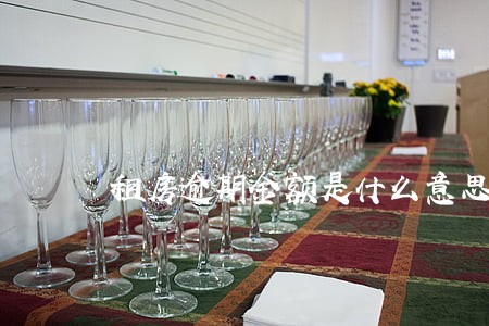 租房逾期金额是什么意思 租房逾期金额是什么意思