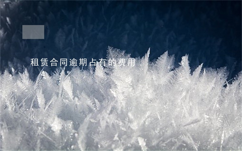 租赁合同逾期占有的费用 租赁合同逾期占有的费用