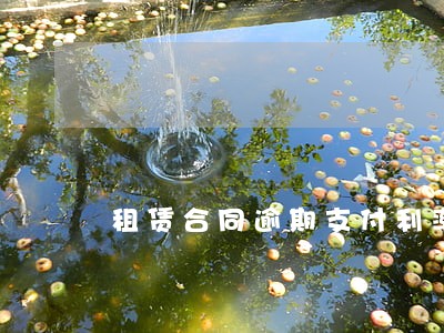 租赁合同逾期支付利率 租赁合同逾期支付利率