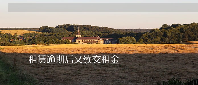 租赁逾期后又续交租金 租赁逾期后又续交租金