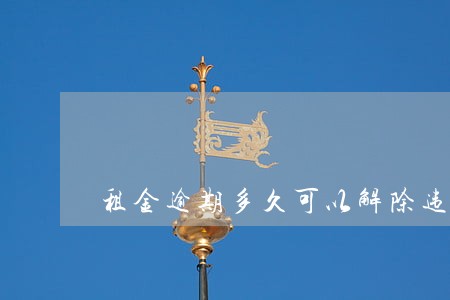 租金逾期多久可以解除违约 租金逾期多久可以解除违约