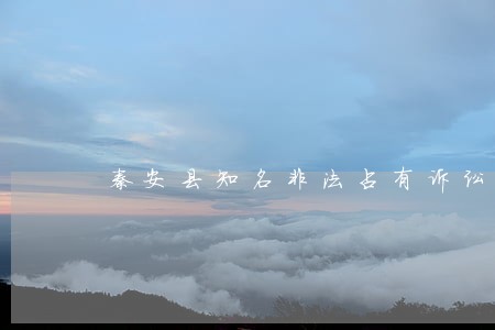 秦安县知名非法占有诉讼律师 秦安县知名非法占有诉讼律师