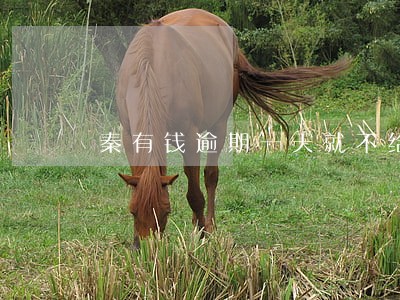 秦有钱逾期一天就不给提现了 秦有钱逾期一天就不给提现了