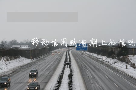 移动信用购逾期上征信吗 移动信用购逾期上征信吗